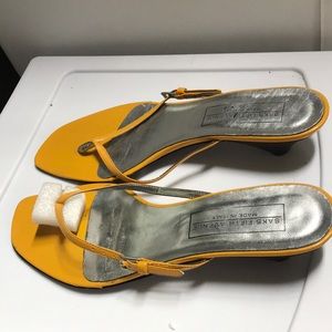 Saks fifth Avenue Orange Italy sandals